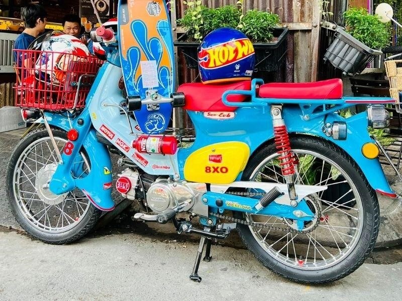 Ngắm Honda Super Cub 81 độ thập cẩm cực chất của dân chơi Bình Phước