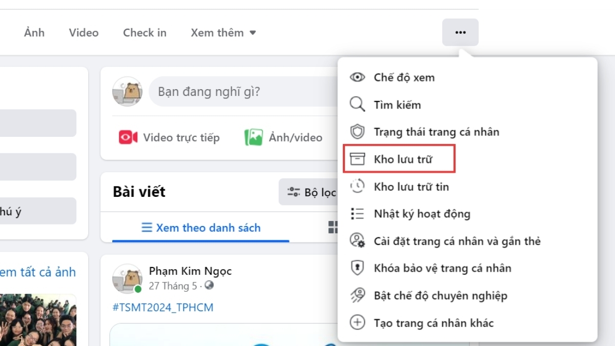 Cách khôi phục bài viết đã xóa trên Facebook trên máy tính - Bước 1