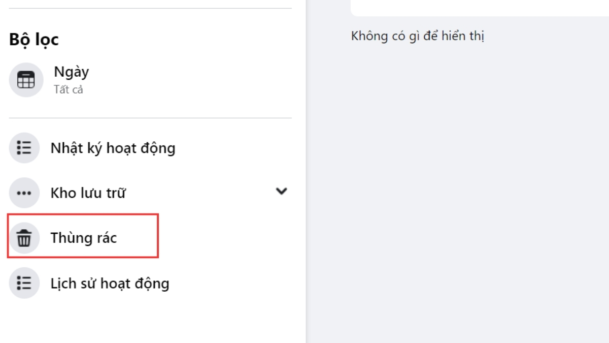 Cách khôi phục bài viết đã xóa trên Facebook trên máy tính - Bước 2